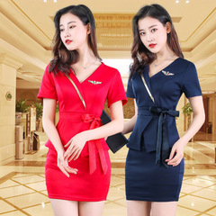 Foot massage technician uniform, foot therapy, foot bathing, 2020 new sexy women's slimming set 8048, short-sleeved