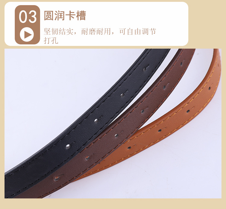 new ladies thin belt fashion casual decoration jeans belt double round buckle wholesale nihaojewelrypicture10