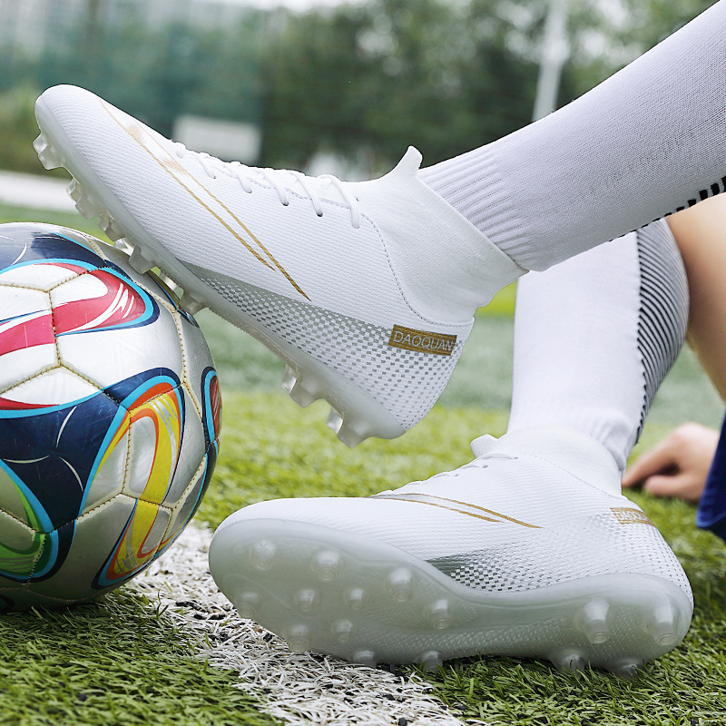 New Ronaldo Messi CR7 high-top football shoes men's broken nails ag spikes Primary School students adult football match training shoes