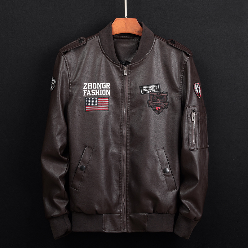 秋冬款空军夹克美式休闲运动工装夹克男士男版飞行员外套宽松