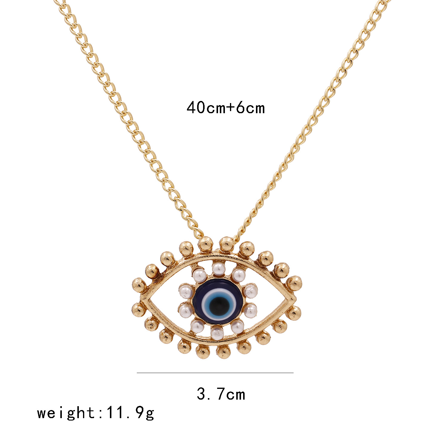 New Fashion Devil&#39;s Eye Necklace Earrings Wholesale Nihaojewelry display picture 2