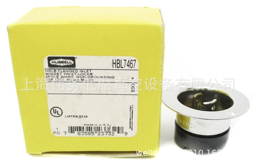 Hubbell Wiring HBL7467 15A 125V AC, 2-Pole 2-Wire