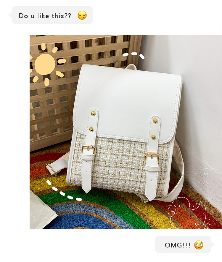 Retro Woolen Cloth Backpack display picture 18