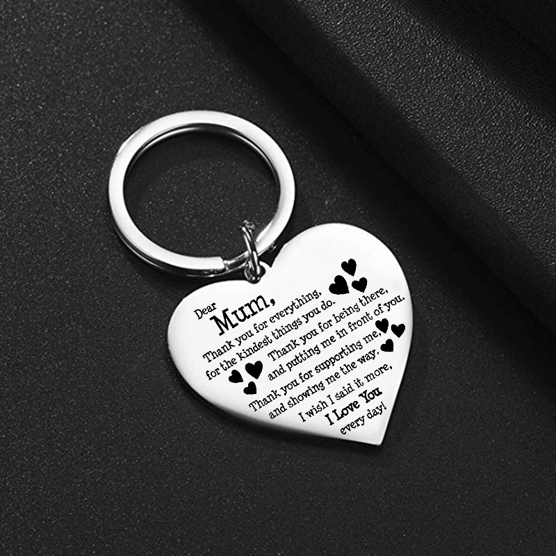 Mama Letter Heart Shape Metal Mother's Day Women's Bag Pendant Keychain display picture 3
