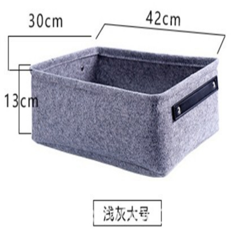 Fábrica al por mayor cesta de almacenamiento de fieltro ropa sucia cesta de almacenamiento de fieltro libro hogar caja de almacenamiento de fieltro