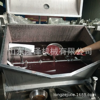 刮底刮边果酱横轴搅拌锅 豆沙馅料真空搅拌机器 枸杞酱真空搅拌锅