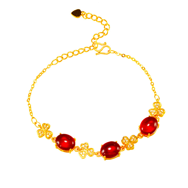 Luz imitación de lujo 18K pulsera de oro joya joyería de moda chica simple arena viva fábrica de joyas de oro al por mayor