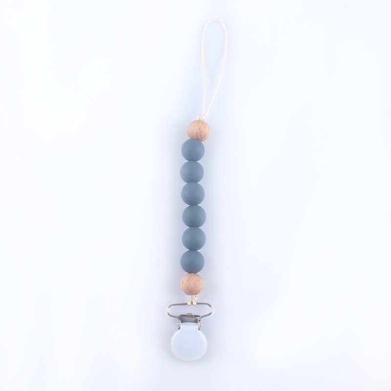 Bebé silicona chupete cadena perlas de silicona chupete clip cadena mordedor amoladora anti-gota cadena anti-perdido cadena