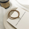 Hair rope from pearl for adults, cute elastic hair accessory, Korean style, simple and elegant design