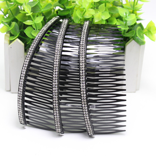 Korean style diamond-encrusted bangs comb, rhinestone hairpin headdress, simple and versatile hair comb, toothed non-slip hair accessories wholesale