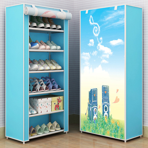 Simple shoe cabinet multi-layer combination shoe rack dustproof storage shoe rack multi-layer shoe rack dormitory entrance storage organization cabinet