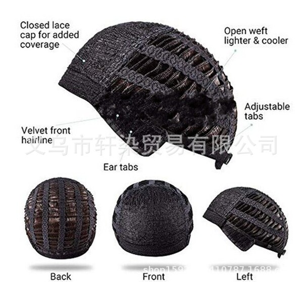 Brown synthesized wig with hair parting