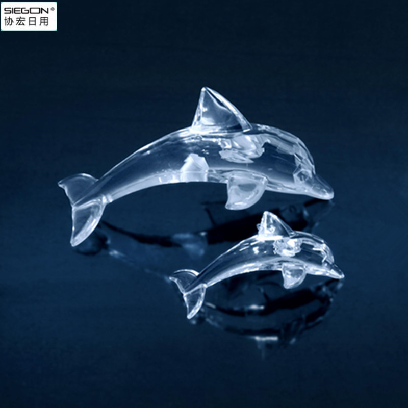 供应亚克力海豚配件 透明塑胶海豚挂件 亚克力小动物开模注塑加工