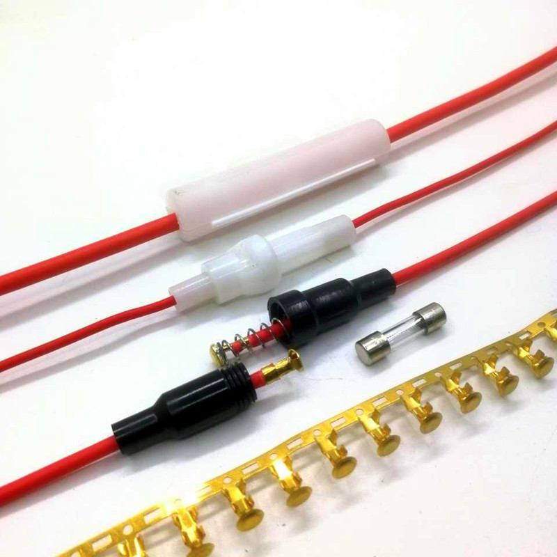 台湾功德CQ-209D线束保险丝座6X30保险丝座线材可订车用保险丝座