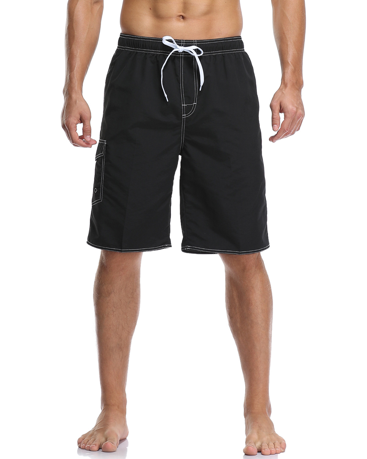 Men's beach summer surfing pants, men's solid color large shorts, loose and quick drying_voghion.com