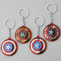 Брелок (Marvel) Щит капитана Америки, металлическая подкладка, разноцветные винтажные цвета