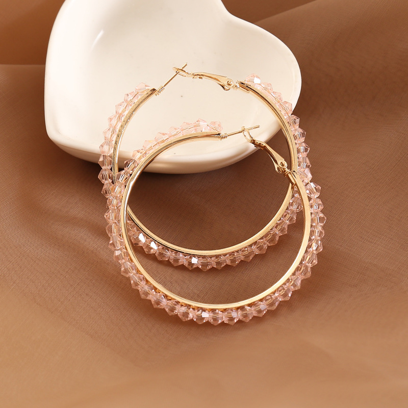 fashion crystal heart-shape earrings