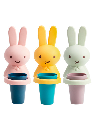 Children's oral hygiene cup, baby oral hygiene cup, thickened children's tooth brushing cup, toothpaste early education children cute cartoon toothbrush cup