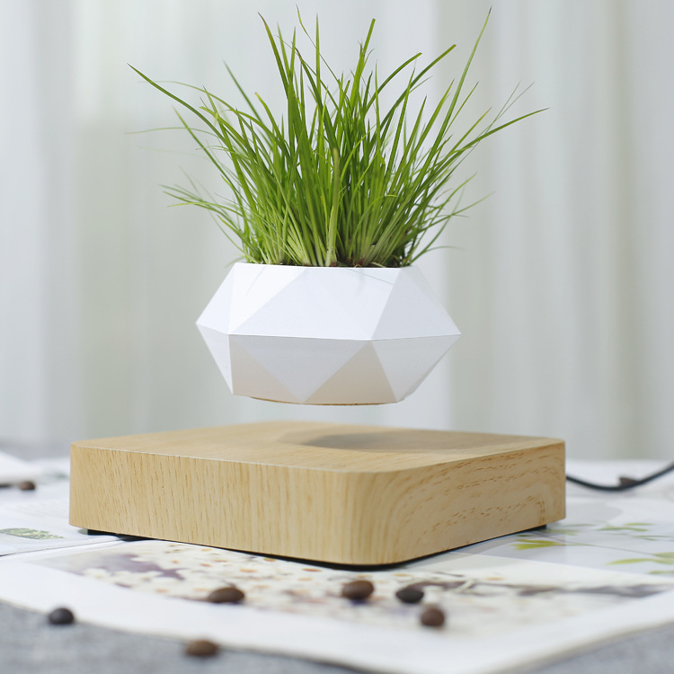 磁悬浮摆件磁悬浮盆栽diy种植客厅桌面装饰品极简摆件空中盆栽