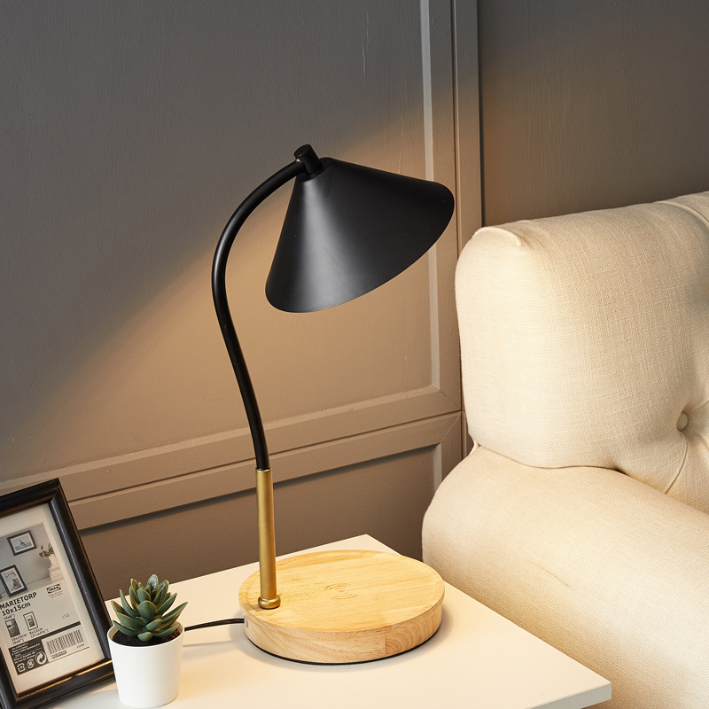 手机无线充电台灯触控感应LED G9光源书房卧室客厅简约现代床头灯