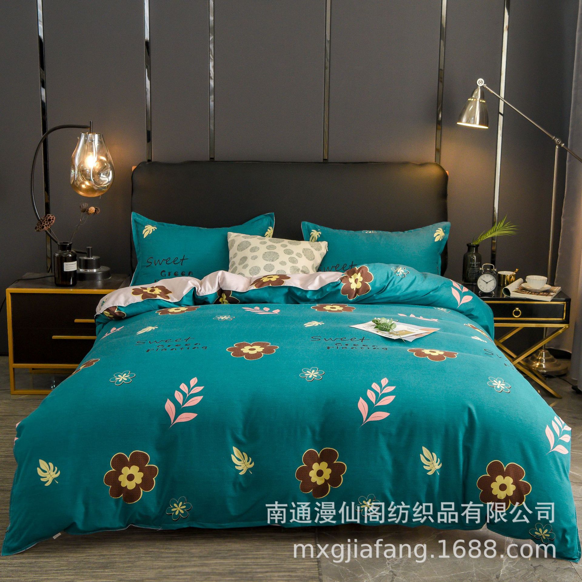 微商一件代发床上用品仿全棉纯棉四件套 被套 床上用品学生三件套