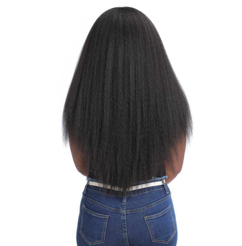 Syntetisk paryk silke fluffy eksplosiv lang krøllet let buet paryk pandebånd_voghion.com