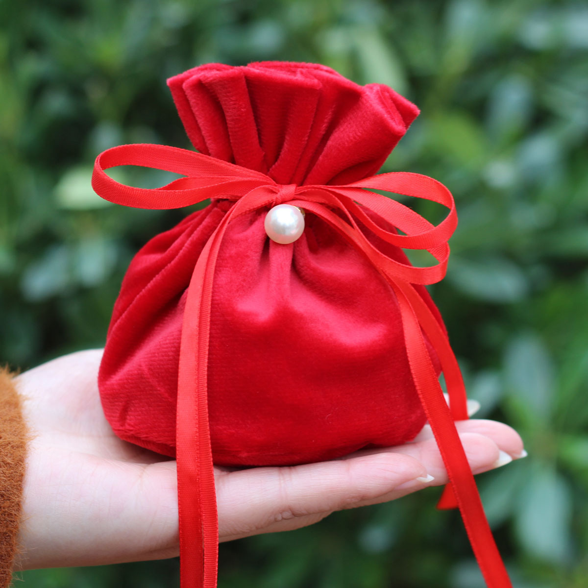 锦意丽丝绒布袋结婚束口绒布喜糖袋婚礼喜糖盒糖果袋礼品袋喜袋包