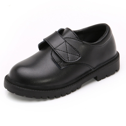Children's shoes, boys' leather shoes,  new fashion Korean style British style big children's soft-soled black student performance shoes