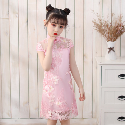 Qipao for kids Girl Chinese Dress cheongsam dress little girl children Chinese Dress show dress Princess foreign style thin dress