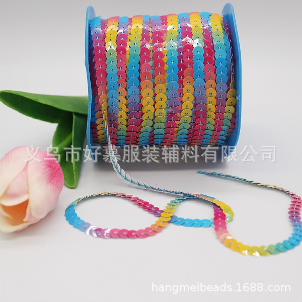 双色连线亮片  优质PET/PVC环保珠片