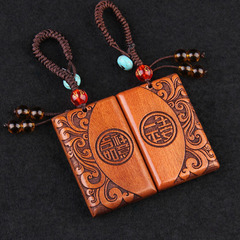 Taomu Ping'an Wushì Pái Ping'an Pái Taomu Ping'an Keychain Guanyin Buddha Caishen Retro Ornament