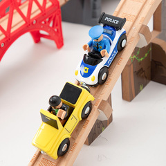 Wooden small train track apron police station scene set Thomas train toy