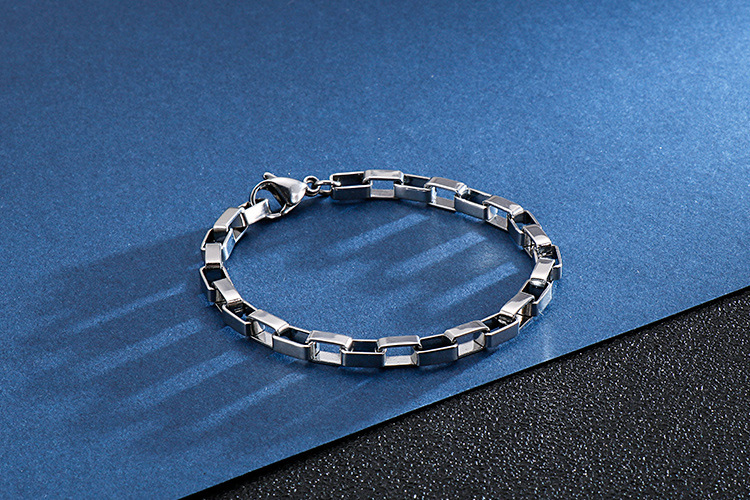5g Weight 304 Stainless Steel Pendant Material Bracelets Classification 304 Stainless Steel Chain Material Simple Style Streetwear Geometric 304 Stainless Steel Bracelets In Bulk
