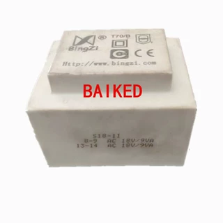 BingZi T70/B S18-11 兵字电源变压器 220V转双18V 转9VA 原装