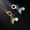 Accessory, rainbow necklace, pendant, chain for key bag , suitable for import, simple and elegant design, wholesale