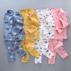 Children's underwear set Lycra pure cotton autumn clothes and long pants for middle-aged and older children, boys and girls, children's home clothes and pajamas sets