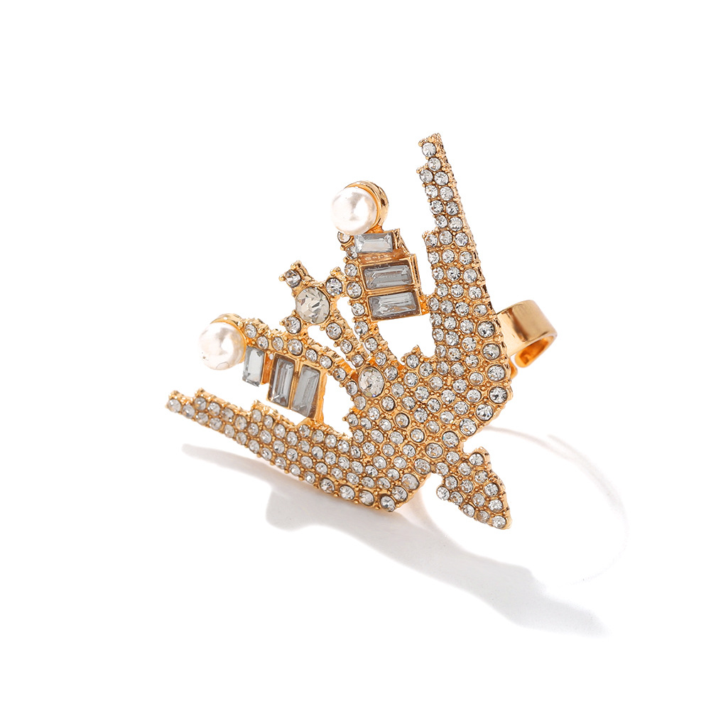 Europäisches Und Amerikanisches Design Mit Diamant-schwalben Legierung Sring Für Frauen display picture 2
