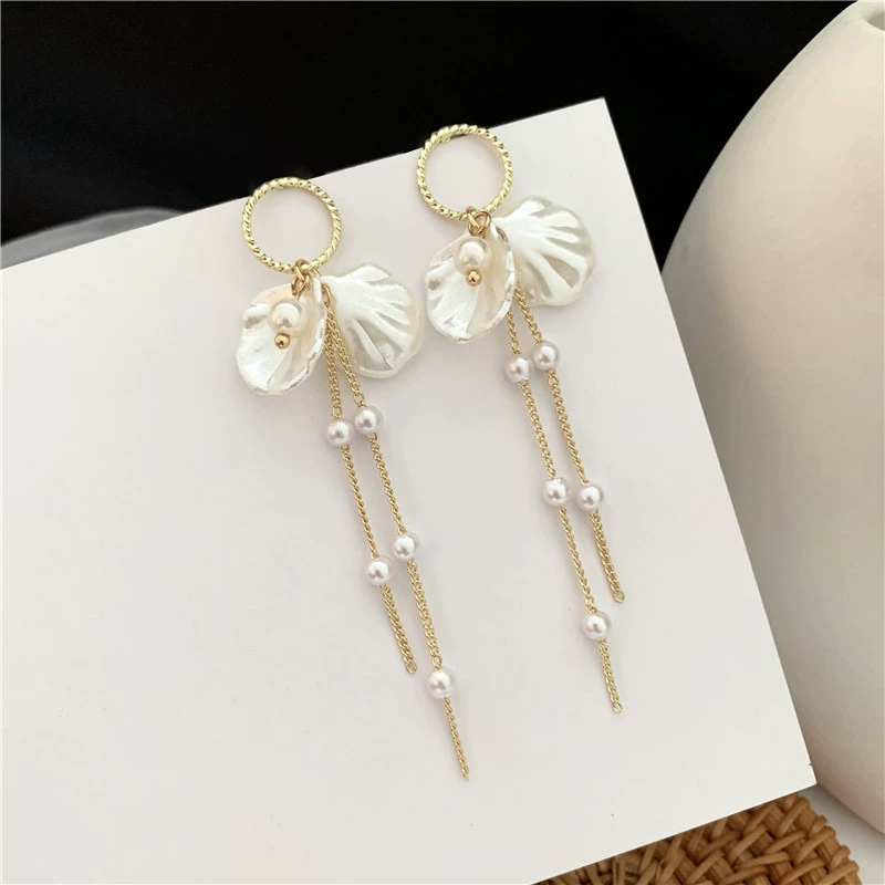 Серебряная игла, серьги из жемчуга с кисточками, серебро 925 пробы, цветочные, приталенные