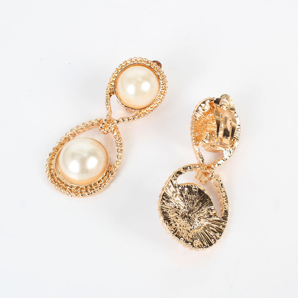 Alloy Imitation Pearl Drop-shaped  Style Sweet Earrings Wholesale Nihaojewely display picture 4