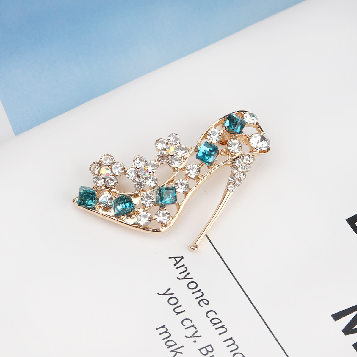 Asymmetrical, Inlay Design Pin Alloy Asymmetrical Inlay Rhinestones Women's Brooches