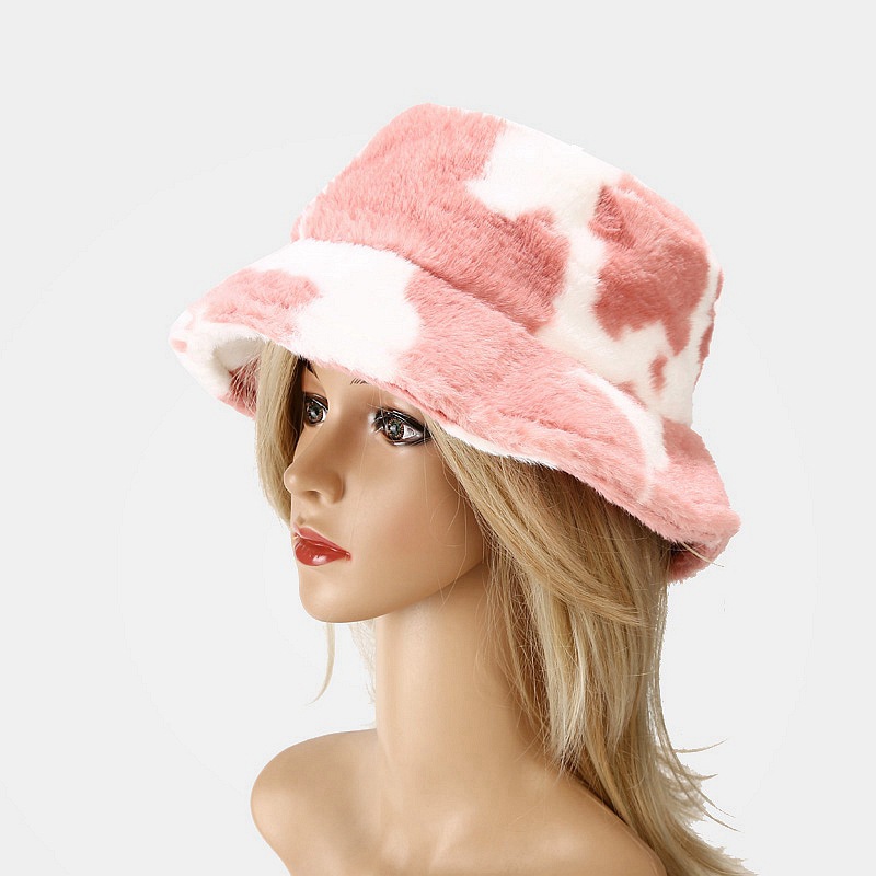Women's Fashion Cow Pattern Wide Eaves Bucket Hat display picture 1