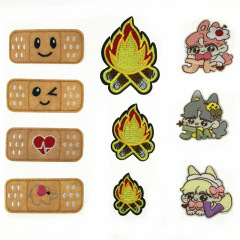Factory Direct Supply Flame Cartoon Girl Embroidered Patch, Fashion DIY Clothing Accessory Patch, Exclusive Supply for Foreign Trade