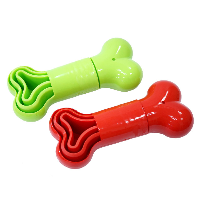 CAITEC U.S.A Puzzle Pet dog Toys Foraging bone silent soft convenient clean Head