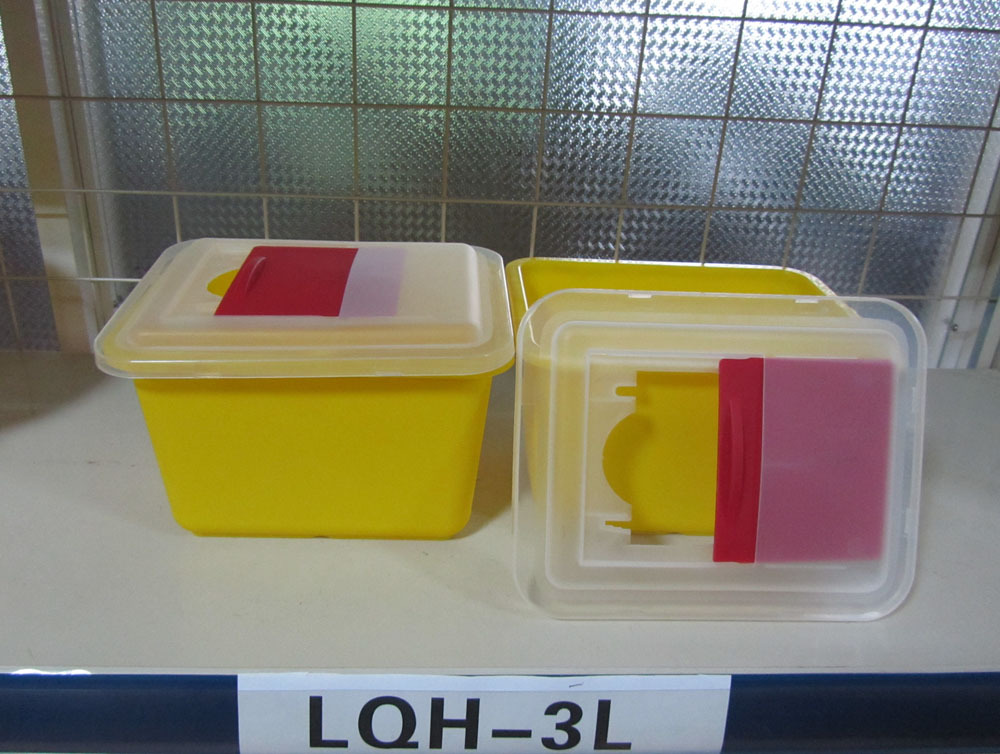 Manufactor sale Plastic square Tool boxes thickening 3L Sharps Box