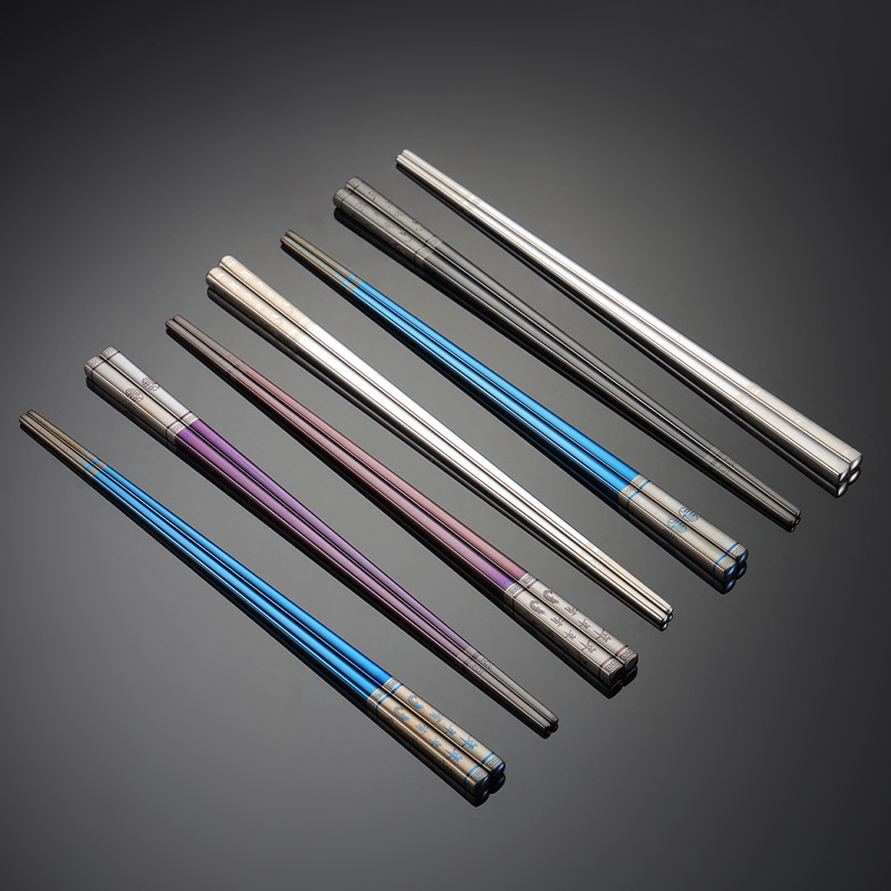 304 stainless steel Chinese style chopsticks Gift box packaging Blessing laser non-slip company gift Housewarming