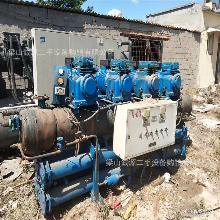 厂家出售二手双螺杆压缩水循环制冷机组 工业盐水机压缩机组