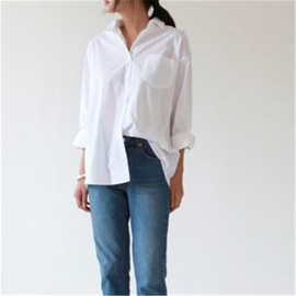 C016一件代发白色长袖打底衬衫宽松显瘦大码女装衬衣女