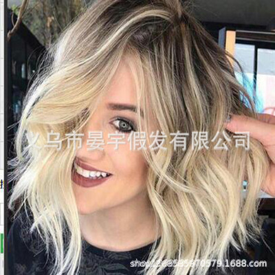 欧美 短发卷发女士假发 亚马逊热销款式 外贸厂家直销