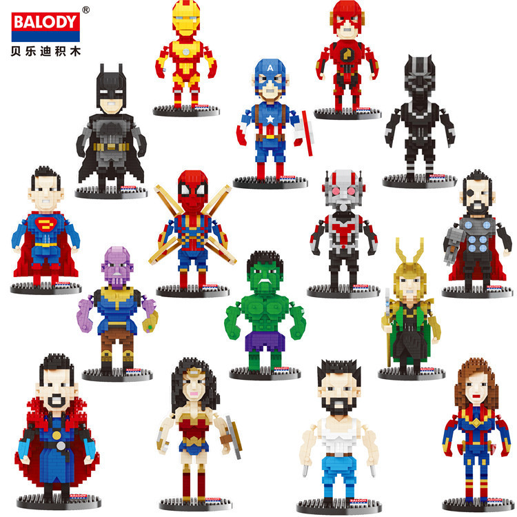 New Bellday 18100 Hero Building Blocks Hulk Ant-Man Doctor Strange Thanos Rocky Panther Toy