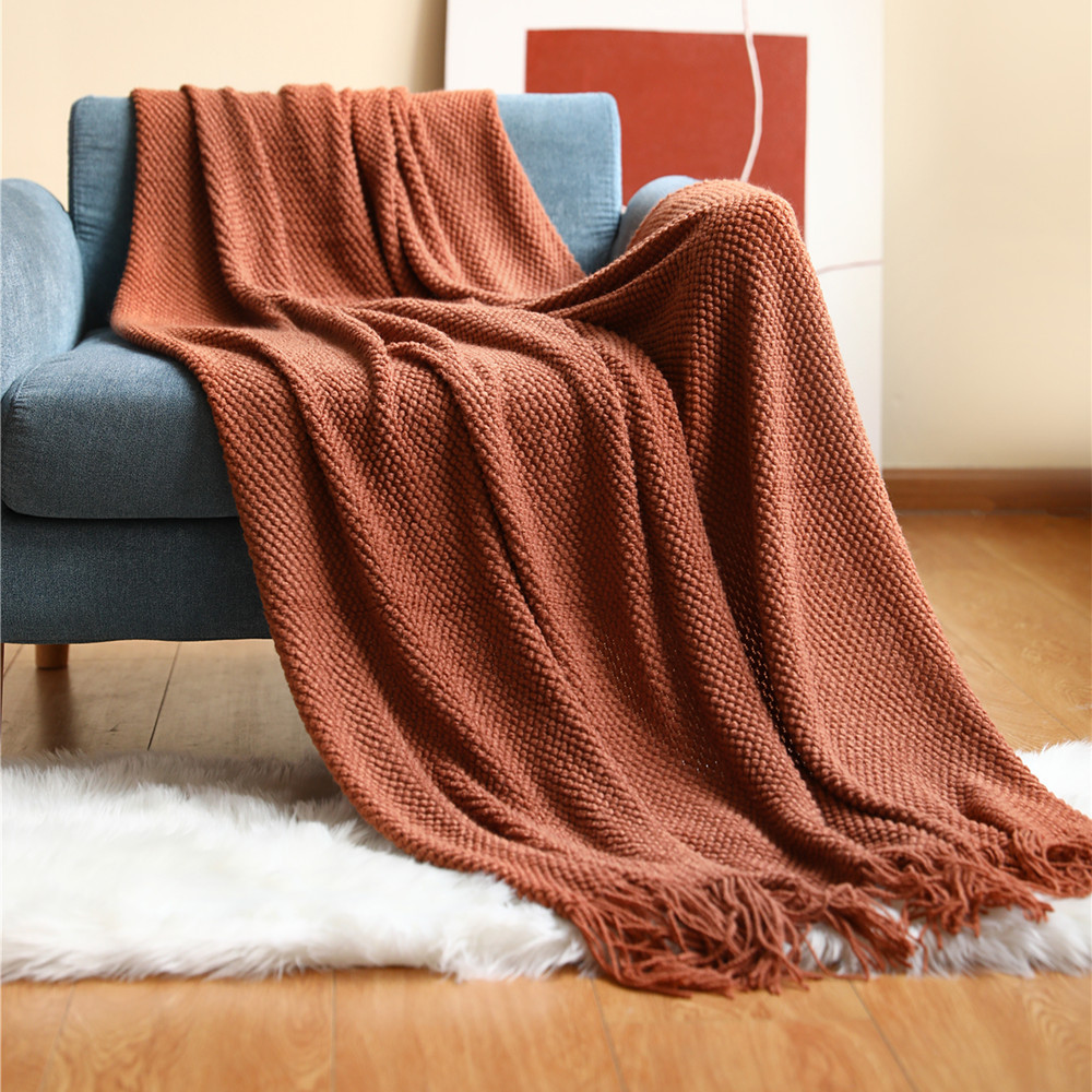 沙发毯盖毯毛毯 菠萝格针织毯办公室午睡毯子空调毯豆豆毯搭毯详情42